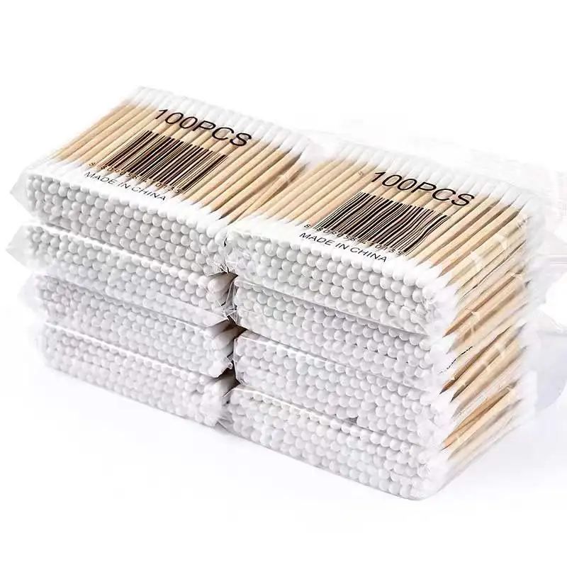 Baby Products Wholesale - Groothandel 100/300/500/1000 stuks dubbelzijdige wattenstaafjes, schone