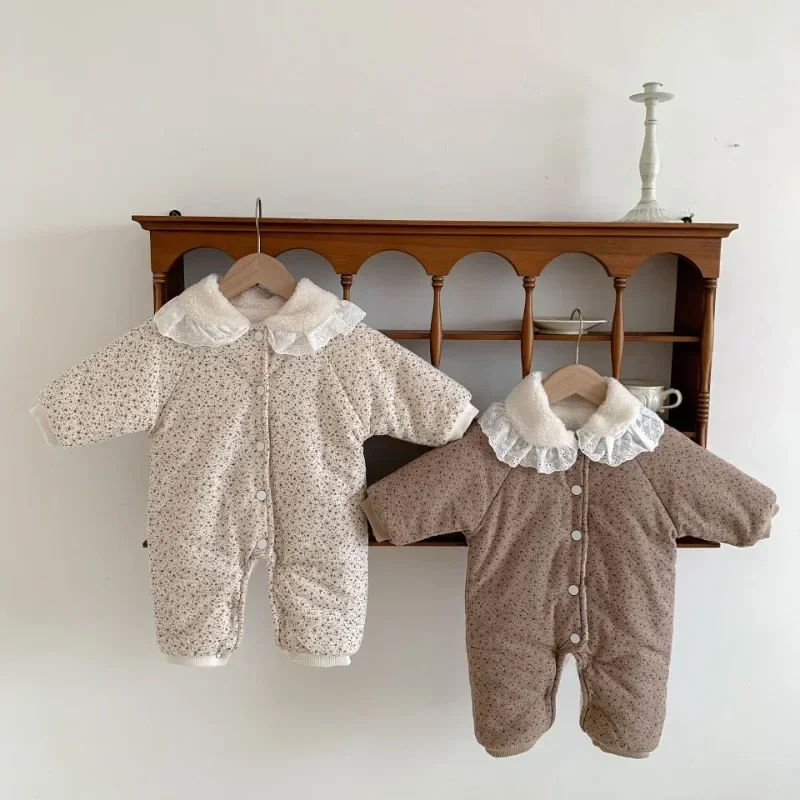 Baby Products Sale - Koreaanse Baby Katoenen Jumpsuit Verdikte Capuchon