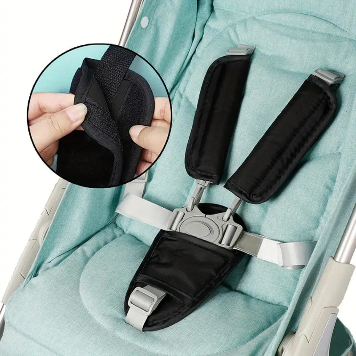 Infant Car Seat Cover - Baby-autostoelgordelkussentjes Universele kinderwagen schouderbandbeschermers Voorkomen wurging