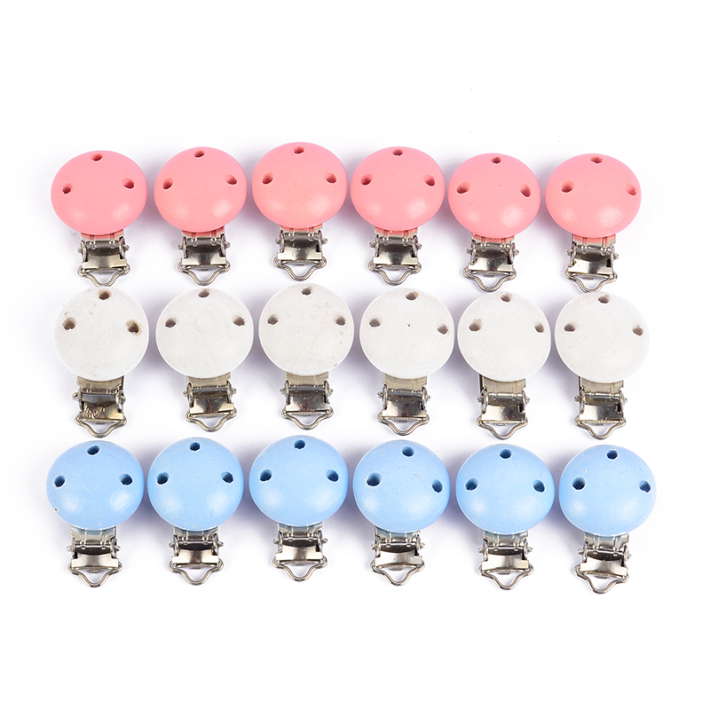 Baby Products Wholesale - 10 Stuks Ronde Houten Fopspeen Clip