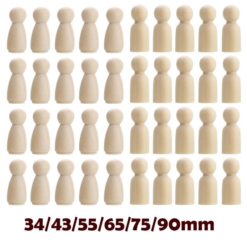 Baby Products Wholesale - Groothandel 50Pc 75Mm/90Mm Hout Ambachten Meisjes