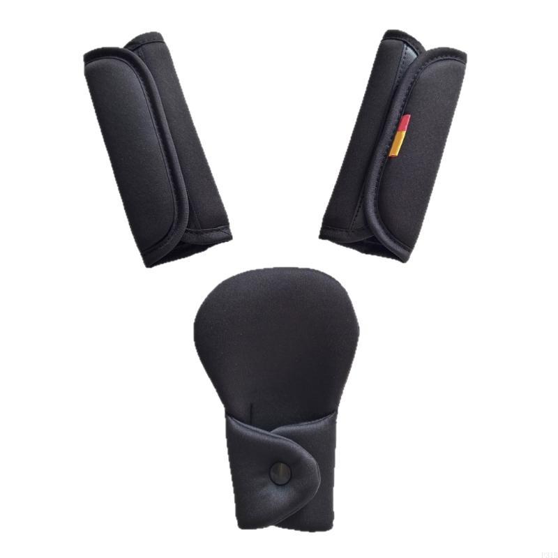 Infant Car Seat Cover - Pack 3 babyveiligheidsstoelbeschermers Adempolyesterriemdekking voor rijtuigen